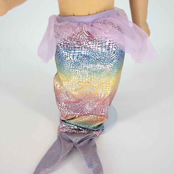 Unbranded Lilac, Blue, Green, Yellow, Red Silver Mermaid Tail for 18" Dolls -GUC - Picture 5 of 12